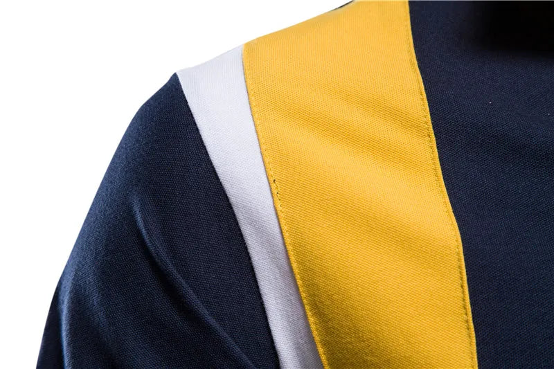 100% Cotton Badge Embroidery Polo Shirt for Men Short-sleeved Patchwork Men's Polos Quality Summer Brand Men Clothing
