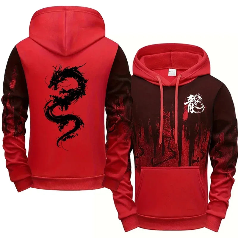 Fashion Men Single Piece Sweatshirts Sweatpants Versatile Men's Tracksuit Casual Comfort Daily Sports Simple Splashed Ink Hoodie