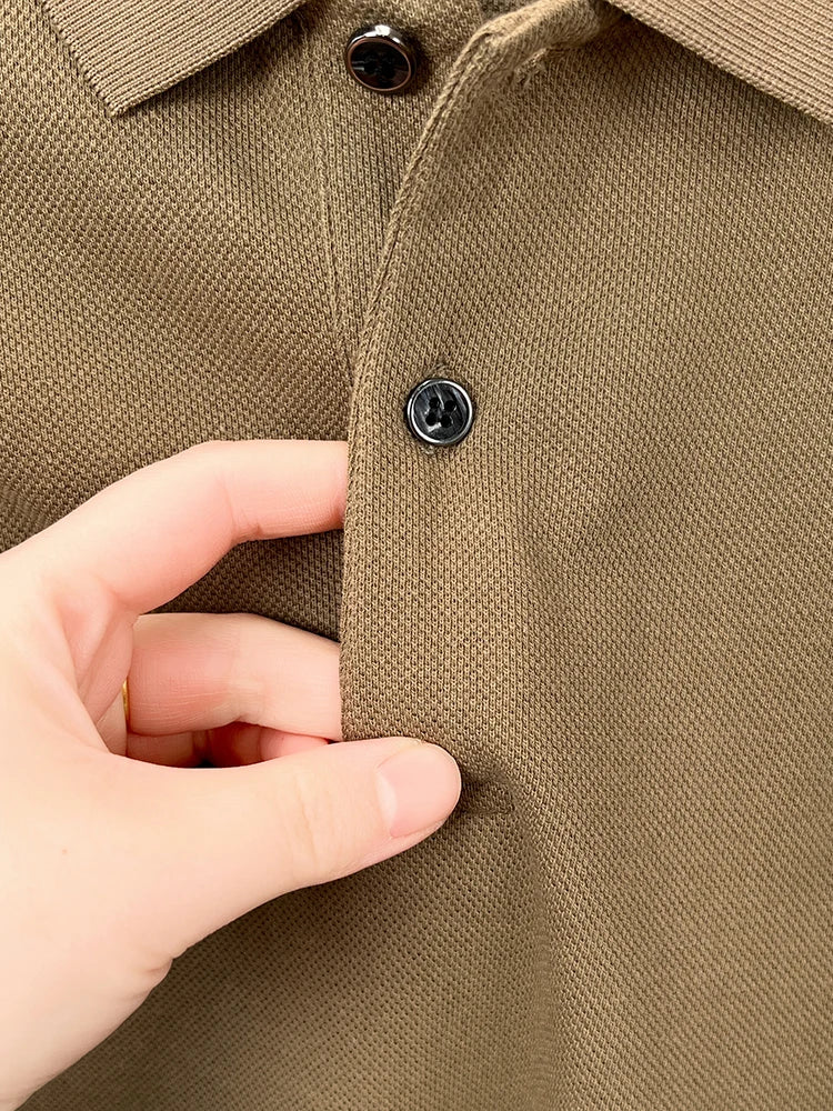 Luxury brand men's polo shirt short sleeve high-end fashion Paul embroidery lapel T-shirt 2025summer breathable casual golf top