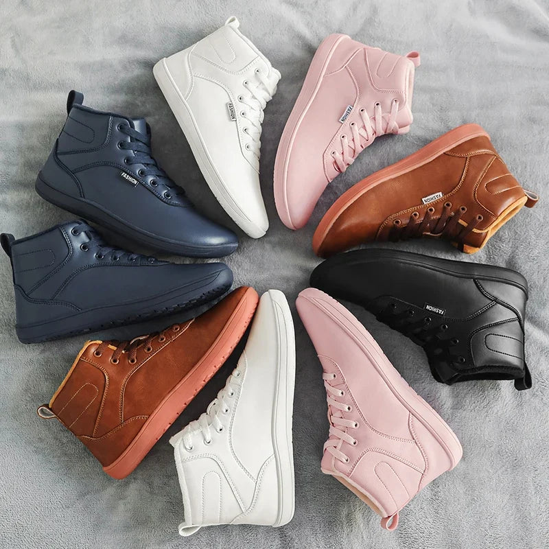 New Winter Booties Outdoor Waterproof Barefoot Boots For Men Ankle Boots Plush Warm Snow Shoes Non-slip Casual Sneakers Big Size
