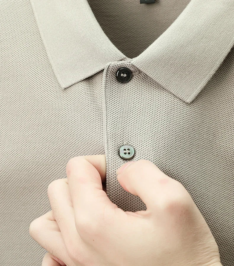 Men's 100% Cotton Polo Shirt - Summer Casual Breathable Tee,19 Colors,Ideal for Golf and Sports,Business Casual,Silk-Like Finish