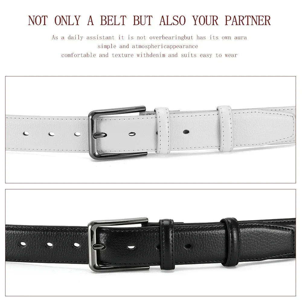 Men's High-quality Genuine Leather Long Needle Buckle Metal Automatic Buckle Men's Belt Strap Men's Fashion Classic Design