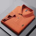 High end 100% cotton men's short sleeve solid color polo shirt light luxury brand embroidered business casual summer New T-shirt