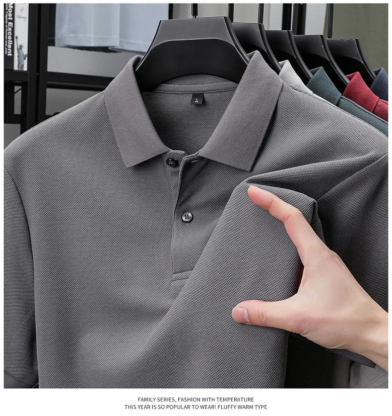 Men's 100% Cotton Polo Shirt - Summer Casual Breathable Tee,19 Colors,Ideal for Golf and Sports,Business Casual,Silk-Like Finish
