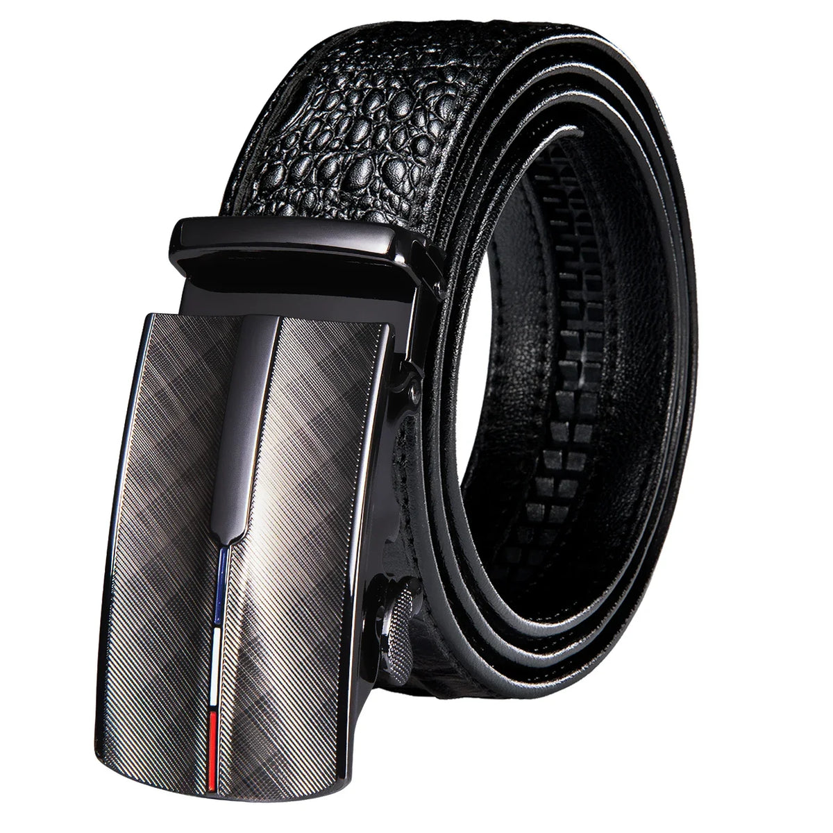 Crocodile Designer Luxury Genuine Leather Belts for Men Casual Jeans Belt Strap Gold Automatic Buckle Black Belt PD-2036