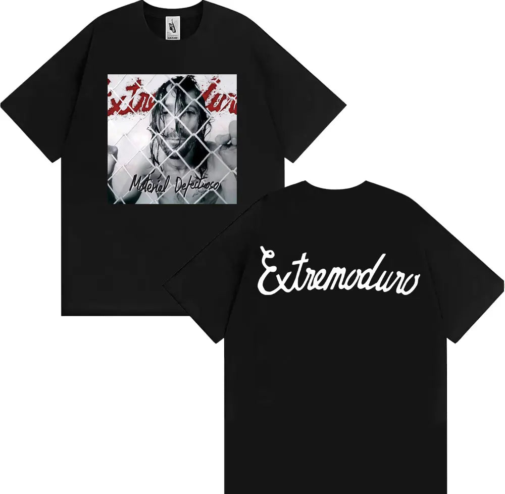 Rock Band EXTREMODURO Tour 2025 Cover T-shirt Men Women Fashion Vintage Short Sleeve T Shirts Summer Pop Loose Oversized T Shirt