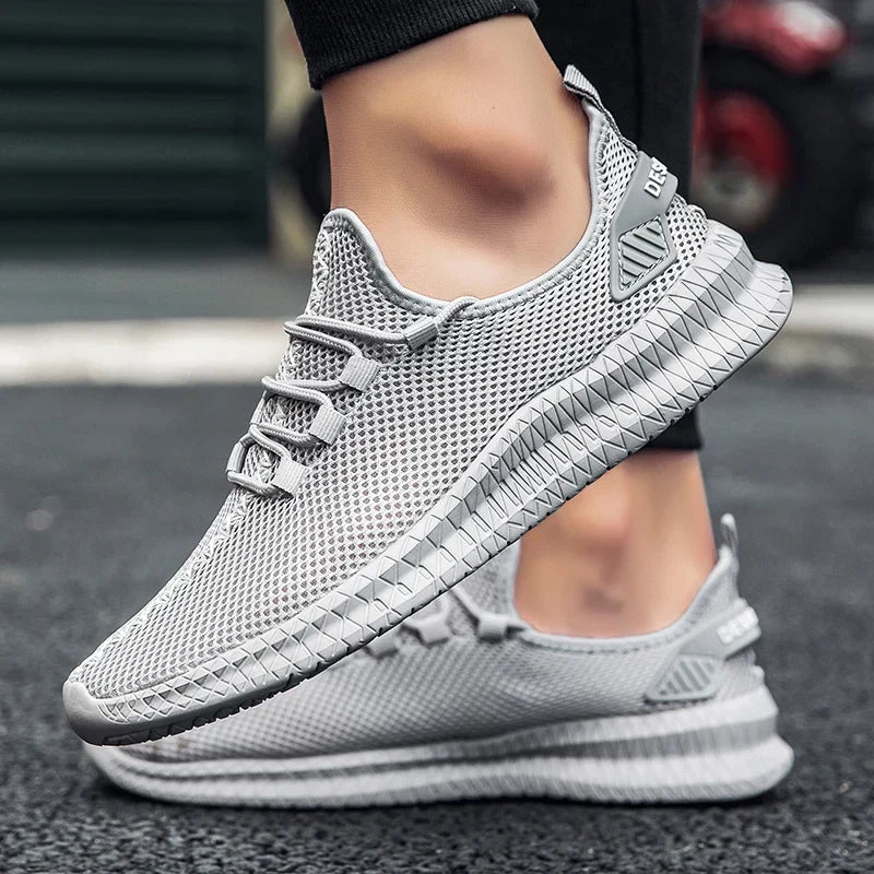 Summer Mesh Men Shoes Breathable Mens Sneakers Trendy Lightweight Walking Big Size Man Tenis Shoes