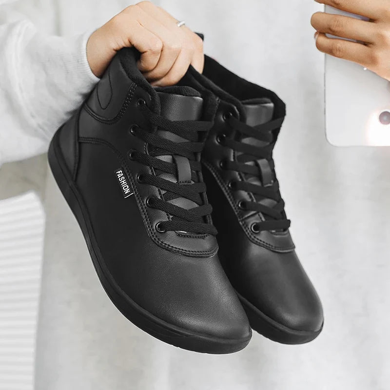 New Winter Booties Outdoor Waterproof Barefoot Boots For Men Ankle Boots Plush Warm Snow Shoes Non-slip Casual Sneakers Big Size
