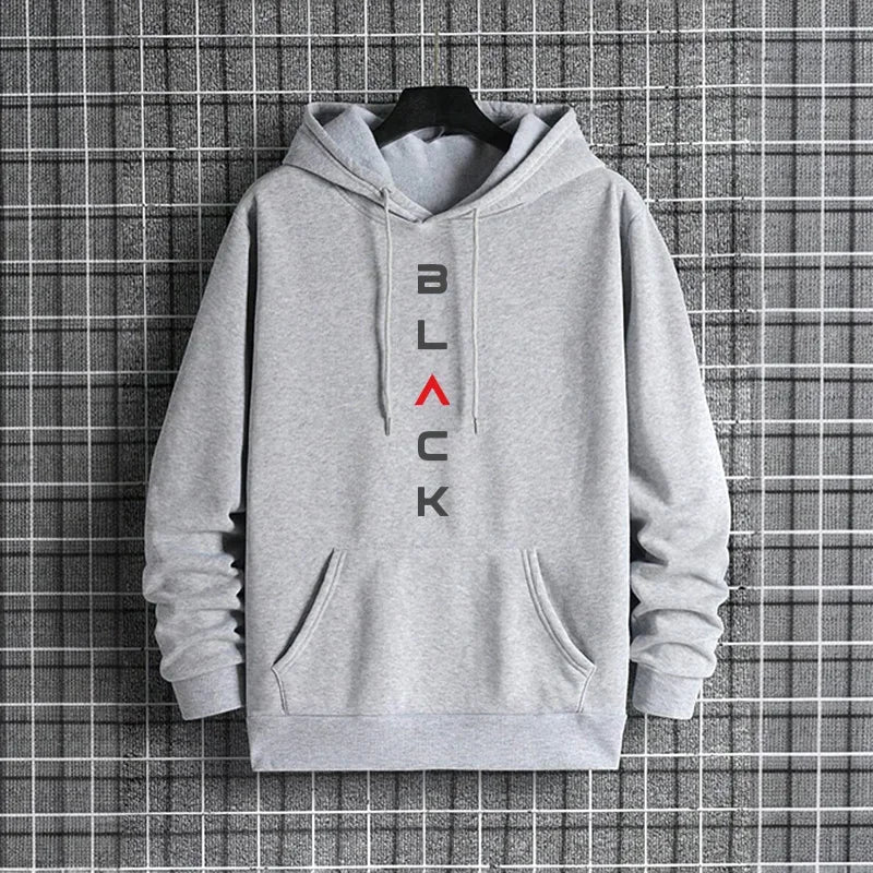 2025 New Arrival Men's Tracksuit Black Letter Print Sweatshirt + Pants Urban Causal Fashion Sportswear Fall/winter Sports Suit