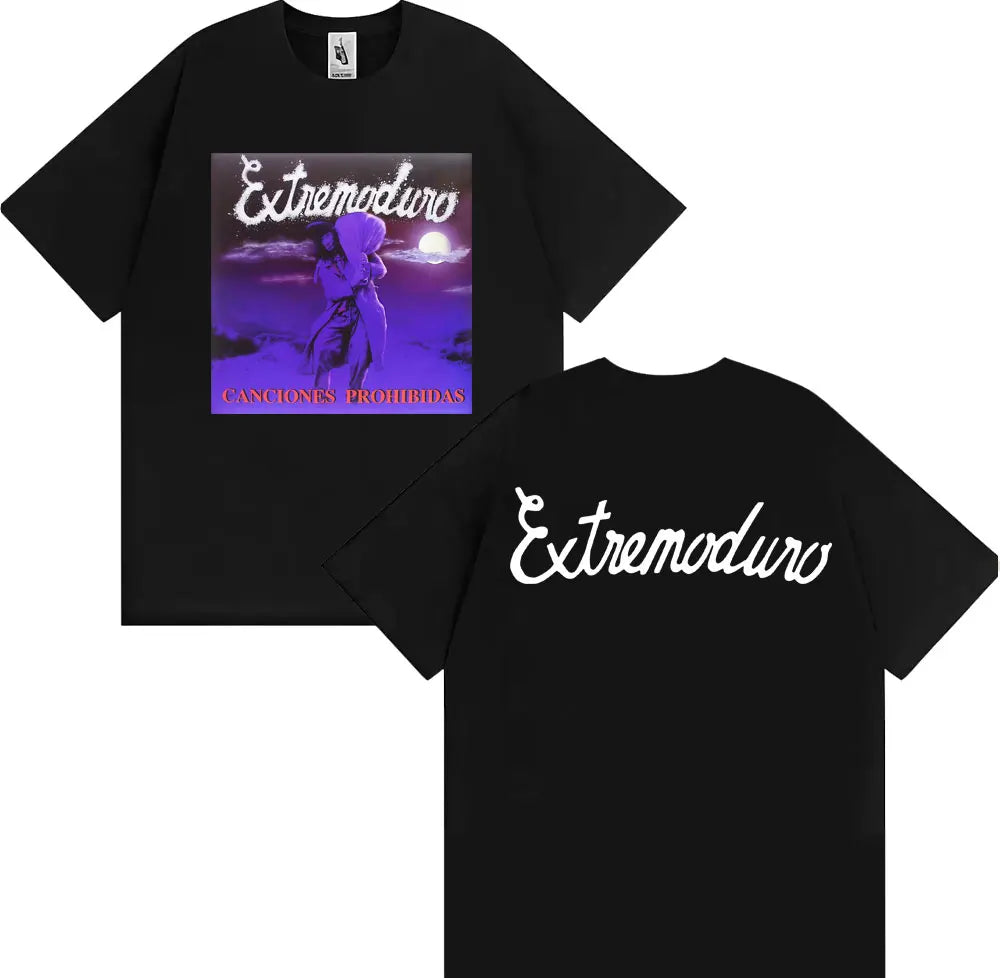 Rock Band EXTREMODURO Tour 2025 Cover T-shirt Men Women Fashion Vintage Short Sleeve T Shirts Summer Pop Loose Oversized T Shirt