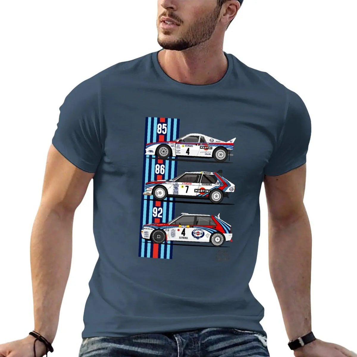 Lancia Martini trio T-shirt summer top graphics mens t shirts pack