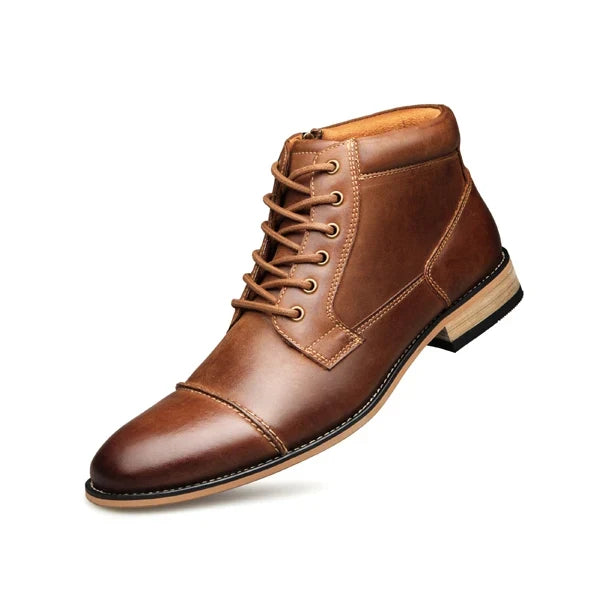 ZFTL New Men Ankle boots Handmade men Chelsea Genuine Leather Men boots Lace-up male Casual high-top boots big size 2025