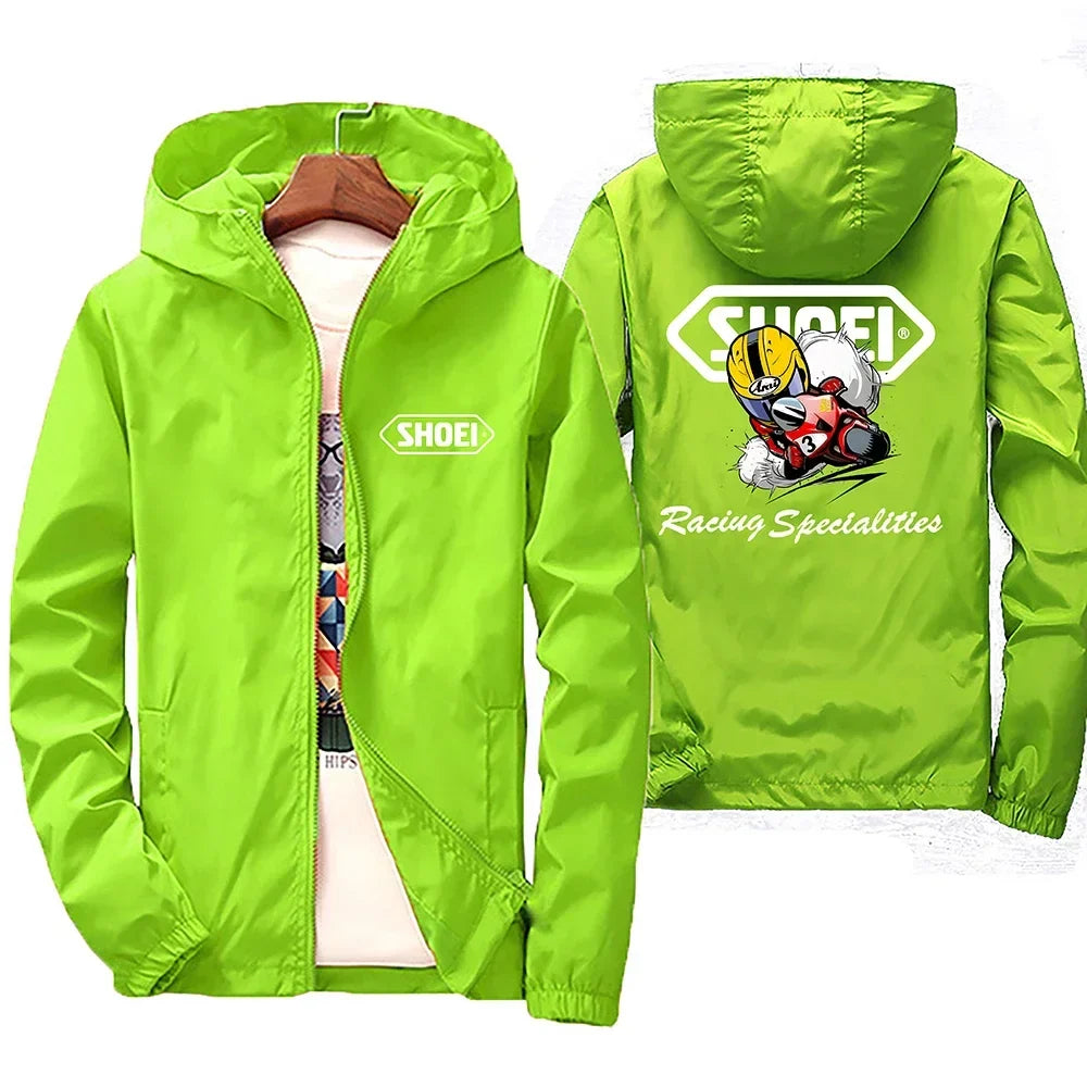 2026 New high-quality men's windproof jacket, large waterproof jacket with mountain and bicycle hood, for spring and autumn