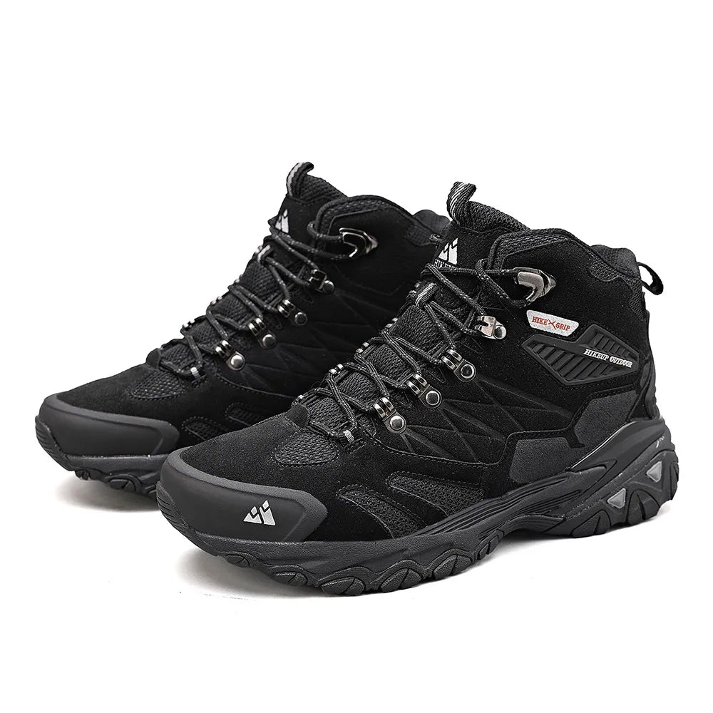 Winter Boot Men Outdoor Hiking Boots Suede High Top Leather Outdoor Trekking Sneakers Mens Mountain Tactical Boots