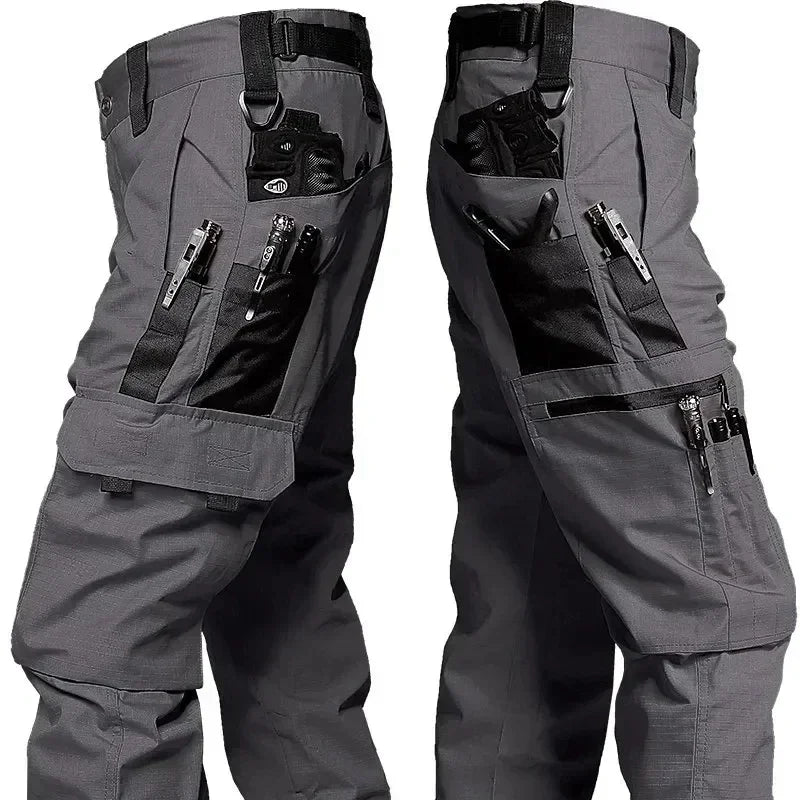 Tactical Work Pants Men Outdoor Cargo Trousers Multi-pocket Waterproof Field Combat Pant Autumn Spring Workwear Hiking Trousers