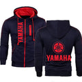 Mens yamaha hoodie Yamaha Logo Print Motorcycle Jacket Pullover Hooded Sweatshirt Biker Jacket Yamaha Racing Jacket Zipper Hoody