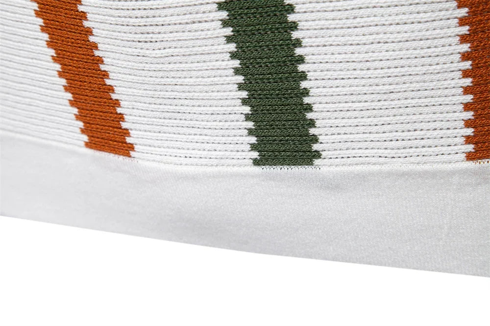 Men's Ribbed Knit Polo Shirt For Breathable Striped Casual Wear with Comfortable Collar High quality Male Polo Shirt