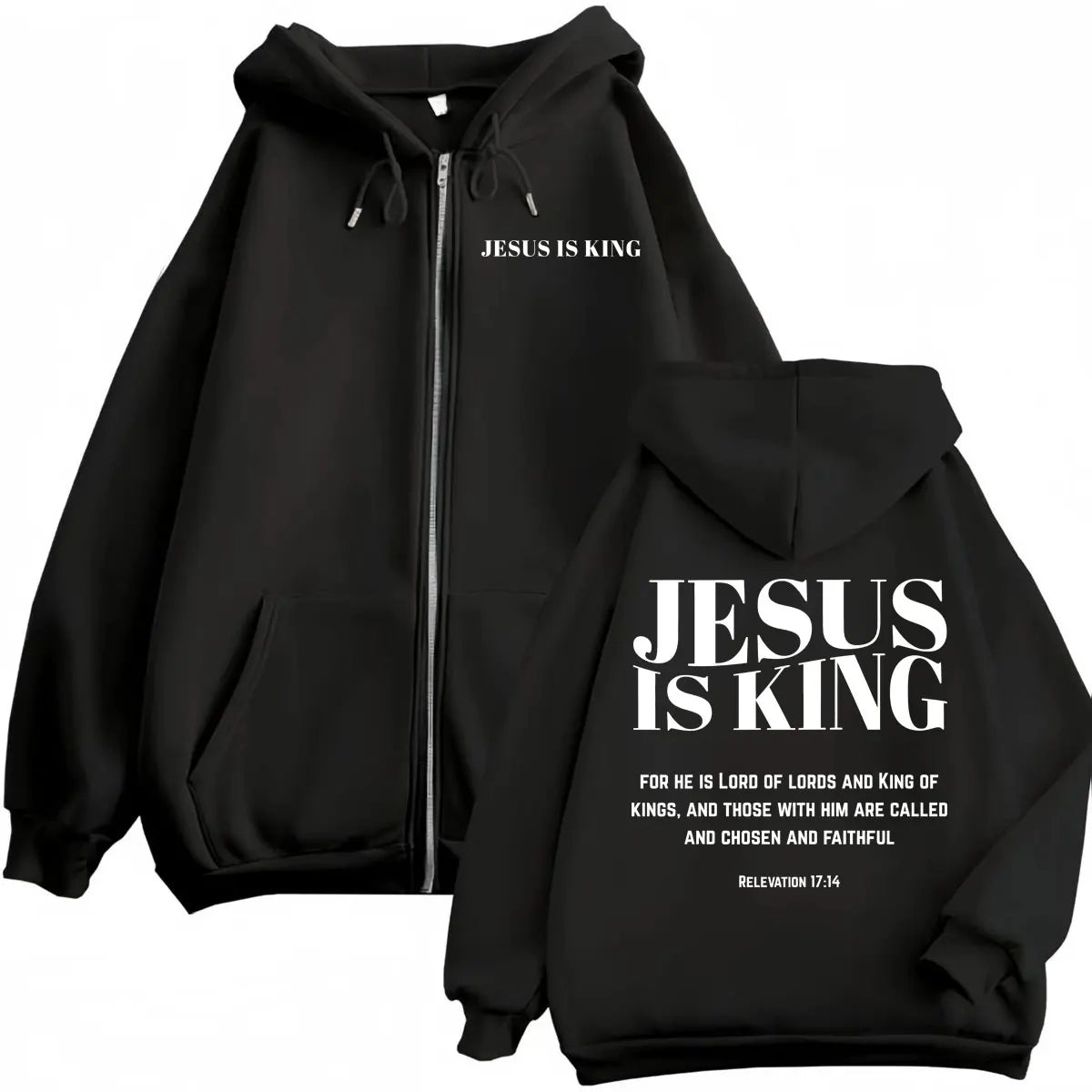 Christian Jesus Bible Verse Print Zipper Hoodie High Quality Fashion Zip Up Pullovers Men Women Casual Long Sleeve Sweatshirts