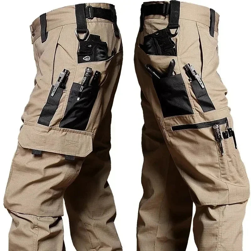 Tactical Work Pants Men Outdoor Cargo Trousers Multi-pocket Waterproof Field Combat Pant Autumn Spring Workwear Hiking Trousers