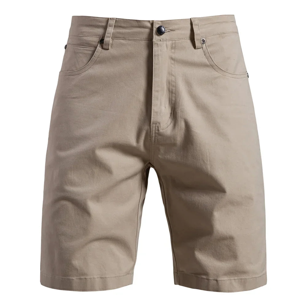 2025 New Summer 100% Cotton Men's Casual Shorts For High-Quality Elastic Waist Comfortable Shorts in Multiple Colors