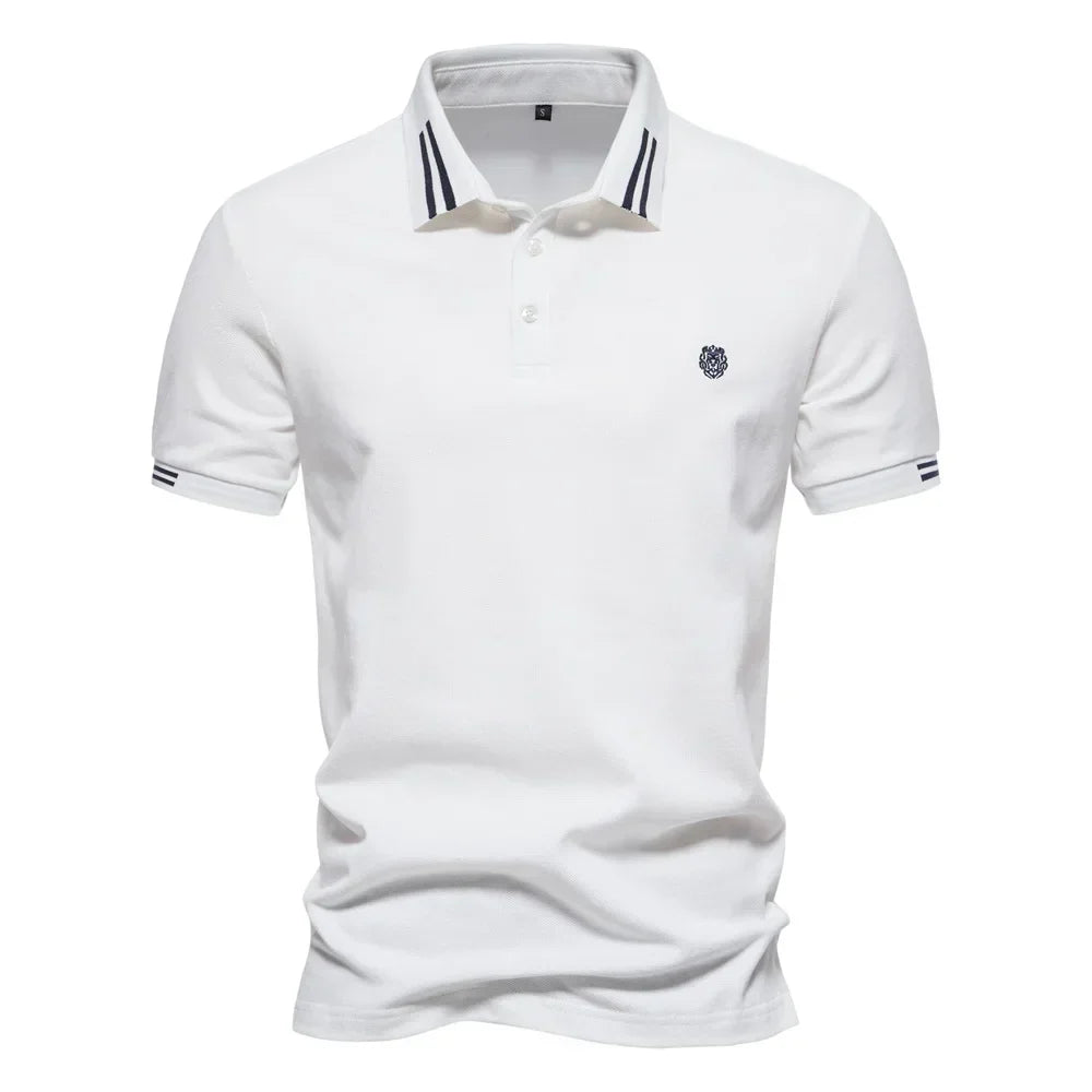 Brand 100% Cotton Men's Polo Shirts Casual Solid Color Short Sleeve Polo Shirts for Men New Summer Desinger Clothing Men
