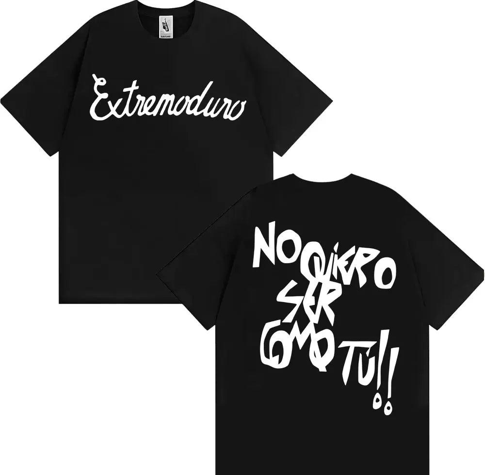 Rock Band EXTREMODURO Tour 2025 Cover T-shirt Men Women Fashion Vintage Short Sleeve T Shirts Summer Pop Loose Oversized T Shirt