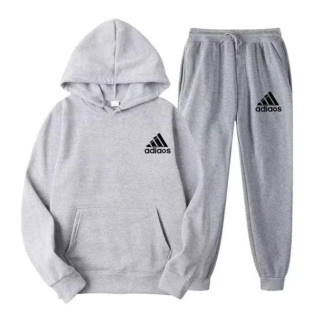 New hoodie set for both men and women, autumn and winter hooded, loose, fashionable, casual and sports pullover