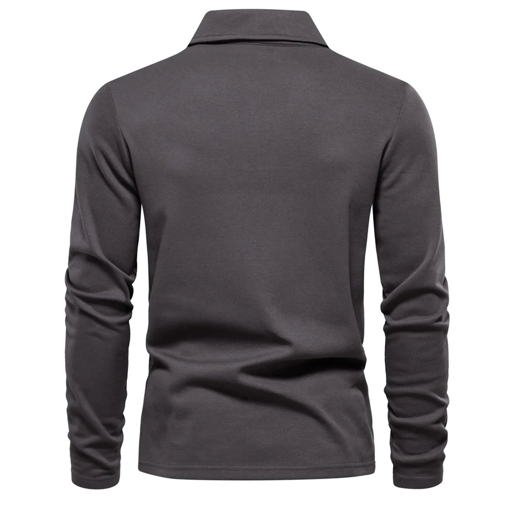 Men's Embroidery Polo Shirt Fashion Turn down Collar Casual Social Luxury Golf Shirt