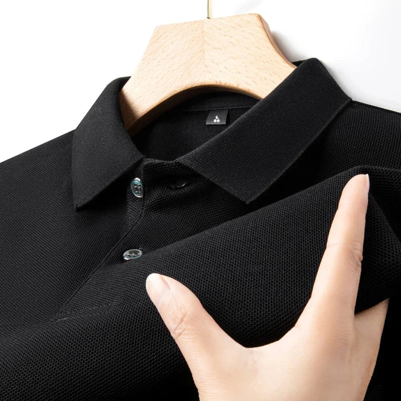 Men's 100% Cotton Polo Shirt - Summer Casual Breathable Tee,19 Colors,Ideal for Golf and Sports,Business Casual,Silk-Like Finish