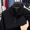 100% Breathable Cotton  Men's 2025 Autumn Long-Sleeve Polo Shirt - Classic Cotton Collared Business Casual Style