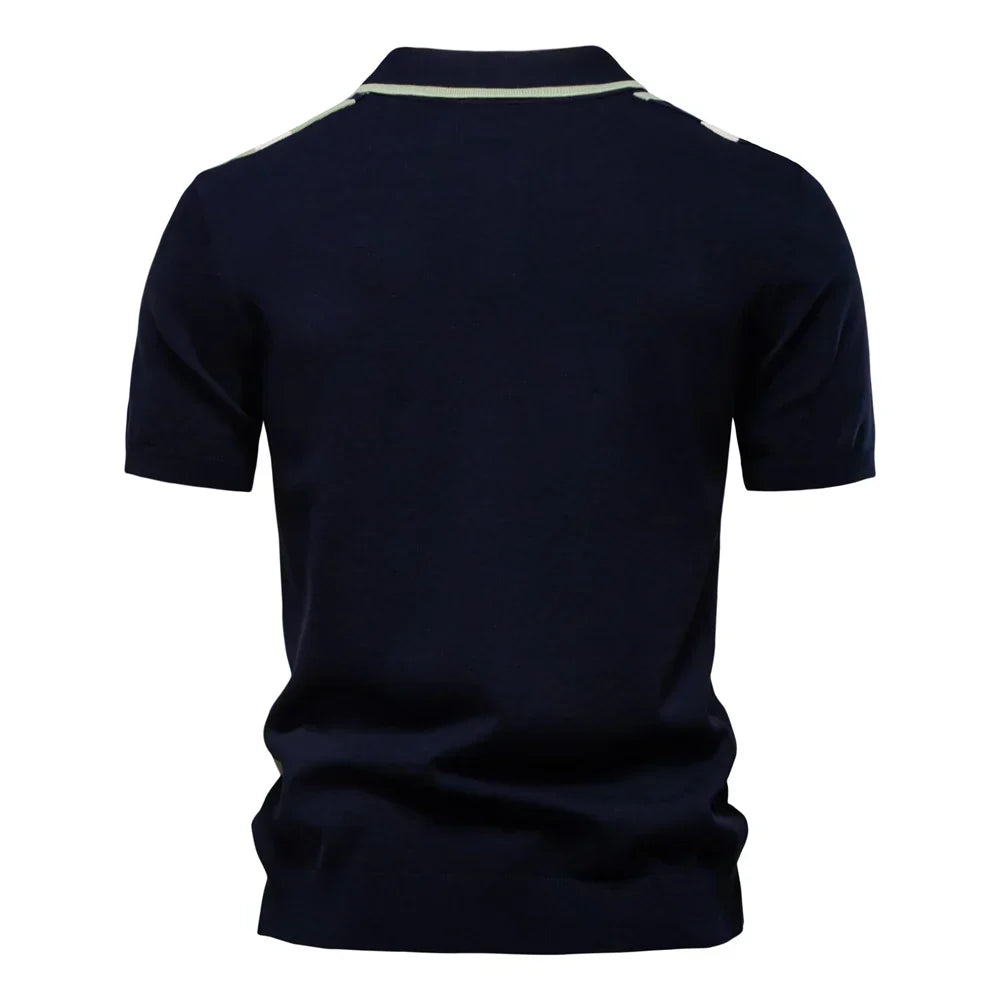 Brand Men's Striped Mesh Polo Shirt for High Quality Breathable Fabric Stylish Casual Male Polo Shirts ﻿