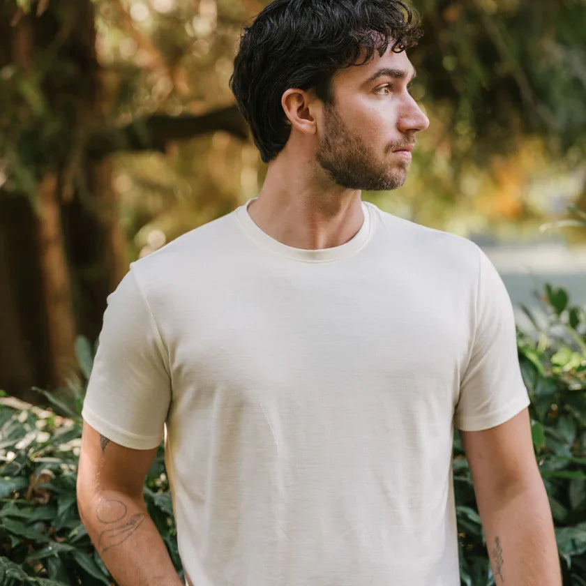 Superfine Merino Wool T shirt Men Base Layer Merino Shirt Wicking Breathable Quick Dry Anti-Odor No-itch Big USA Size