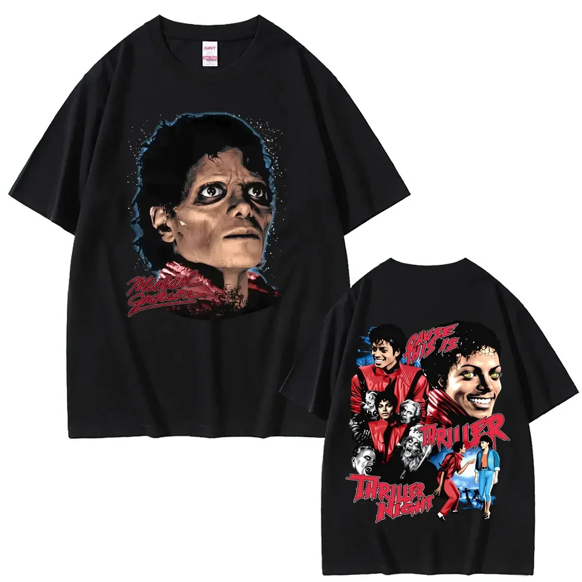 Classic Retro Michael Jackson King of Pop T-shirt Men Women Vintage Gothic Rock T-shirts Men's Hip Hop Punk Oversized T Shirts