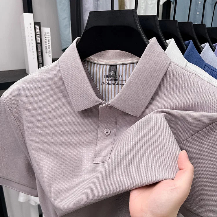 Men's Premium Cotton Polo Shirt Open Hem Design Breathable & Soft Factory Direct Supply  14 Trendy Colors Golf Top