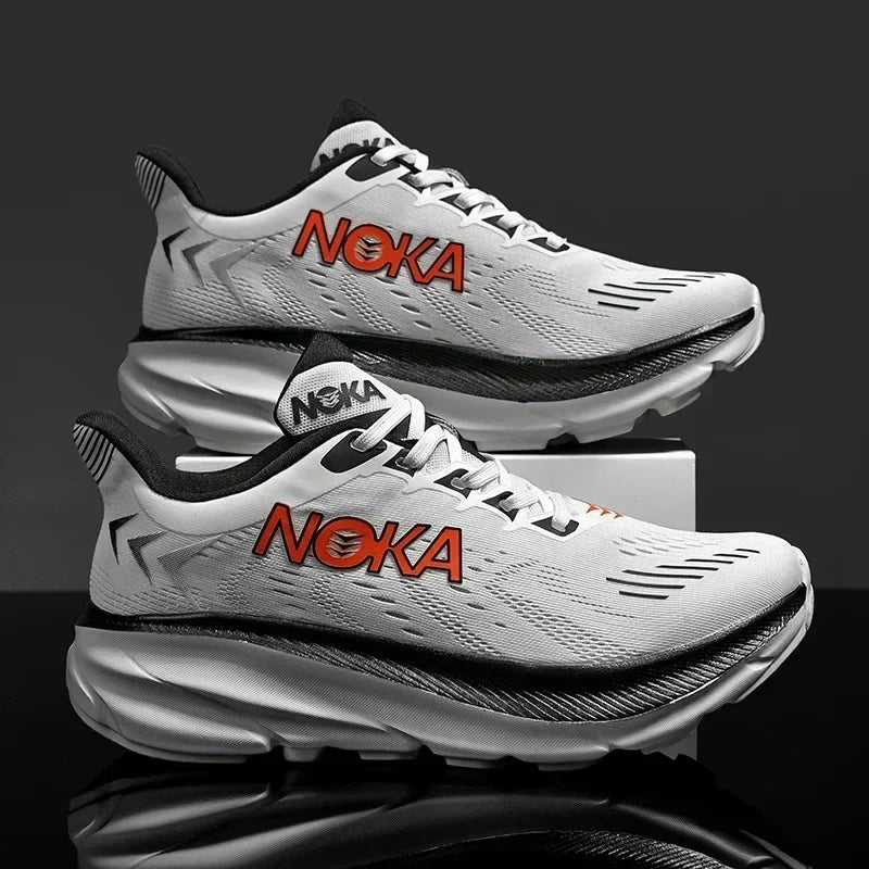 Men's Running Shoes Jogging Breathable Mesh Cushioning Non-Slip Outdoor Luxury shoes Couple Trainer Race Sneakers Off-road Shoes