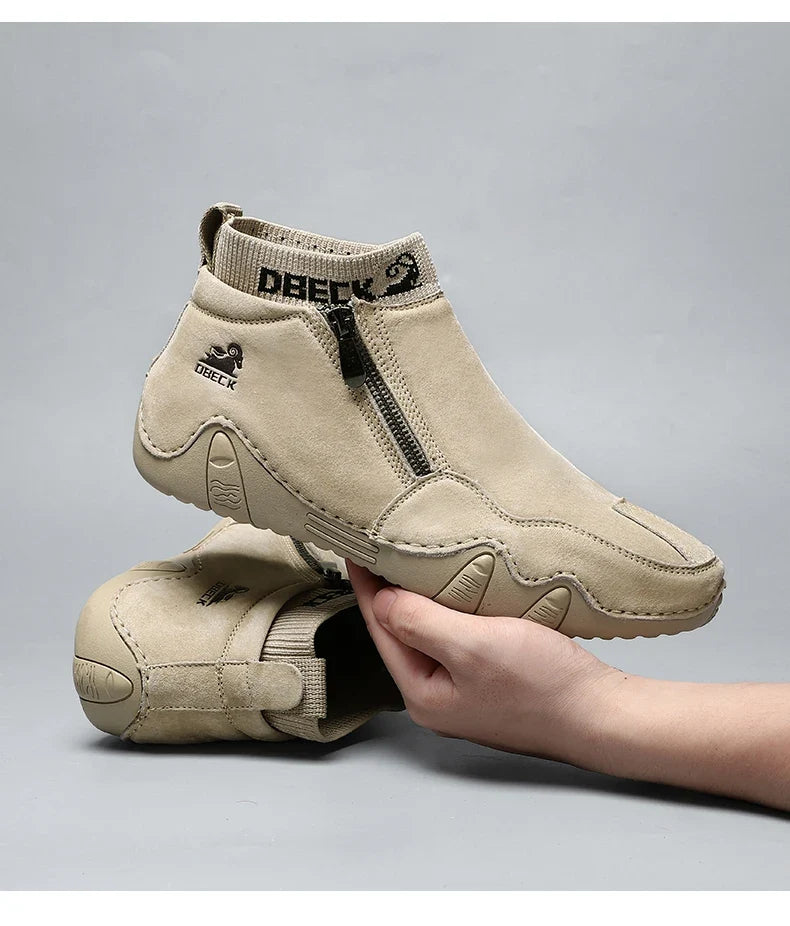 DBECK Men Sneakers Casual Shoes Male High Top Sneakers Winter Warm Designer Fashion Loafers Lace Up Shoes Men Ankle Boots