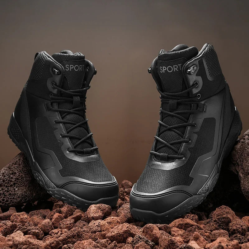 New Men Tactical Boots Waterproof Outdoor Casual Ankle Man Boot Desert Military Climbing Hunting Work Safety Hiking Male Shoes