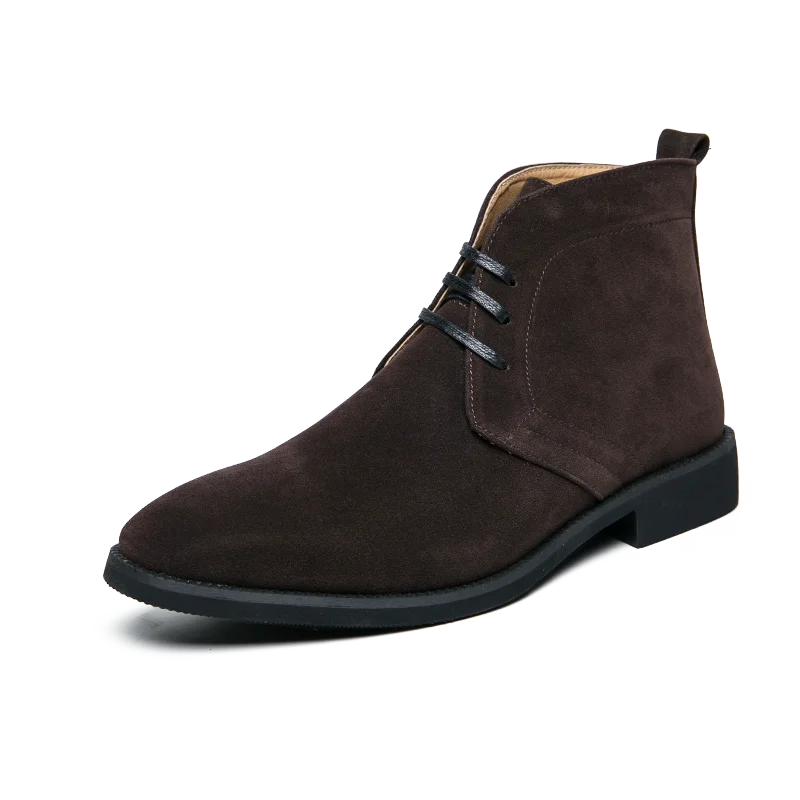 Leather Men Ankle Chelsea Boots Men Work Shoes Pointed Toe Leisure Boots for Male Casual Motorcycle Boots Botas Plus Size 38-48