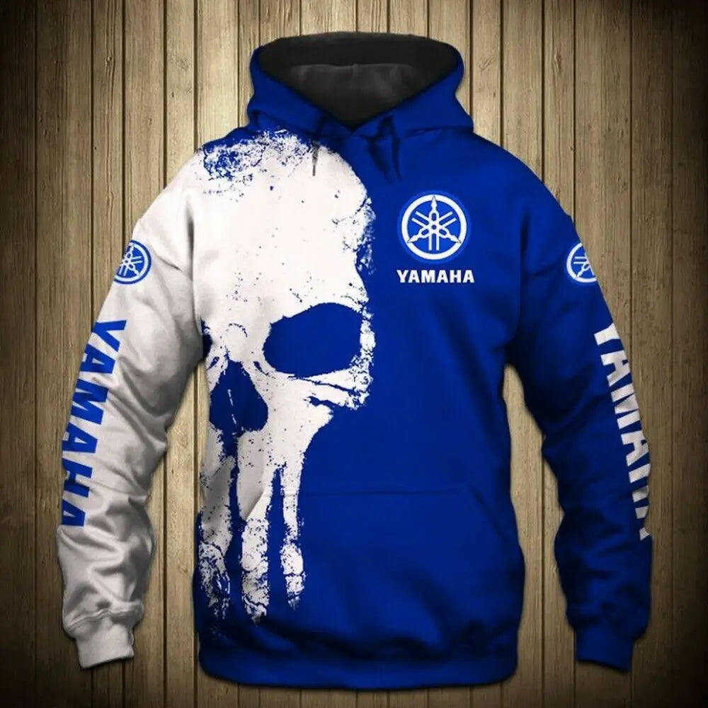 Spring and Autumn Yamaha Racing Team Hoodies Fashion 3D Printing Men's Hoodies Outdoor Sports Clothing Yamaha Motorcycle Hoodies