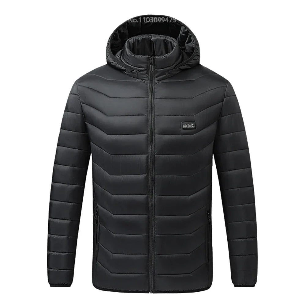 Heated Jacket Men Women Cold-Proof Winter Self Heated Jacket Skiing USB Heated Clothing 2-21 Areas S-6XL Washed Hiking Coats