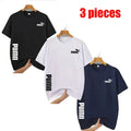 1-3 Pack Men's Quick Dry Mesh T-shirts, Casual Loose Fit Crew Neck Short Sleeve Tops for Sports & Daily Life