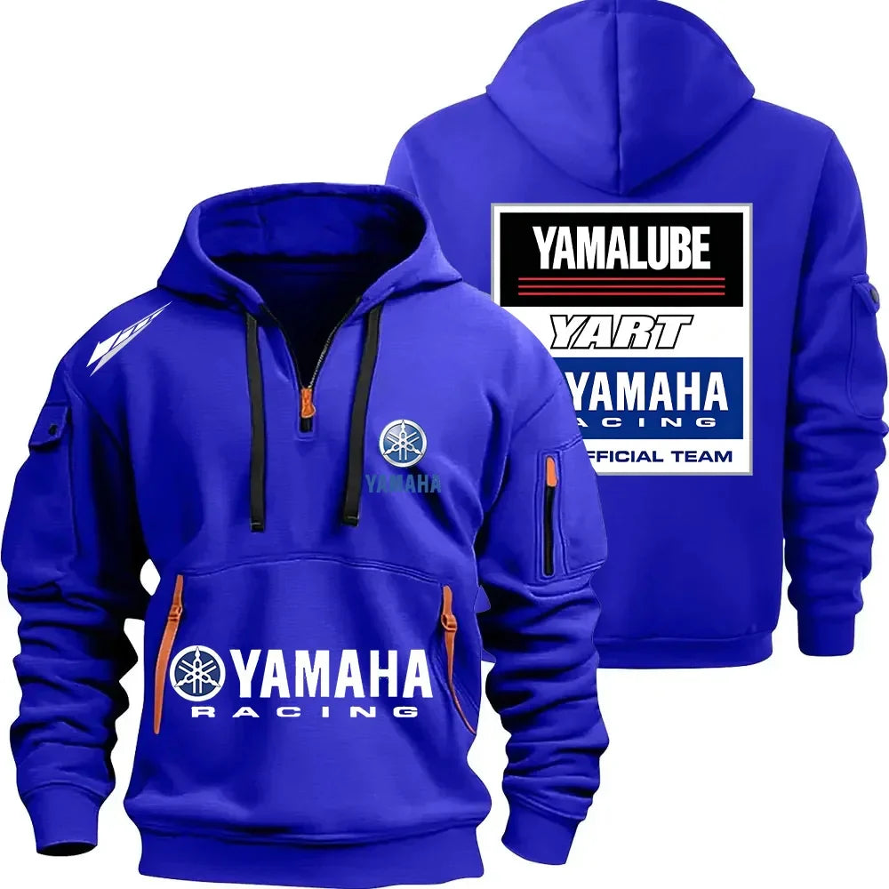 YART Logo Motorcycle Racing Team 2026 New Men's Multi Pocket Half Zipper Women's Fashion Sports Hoodie