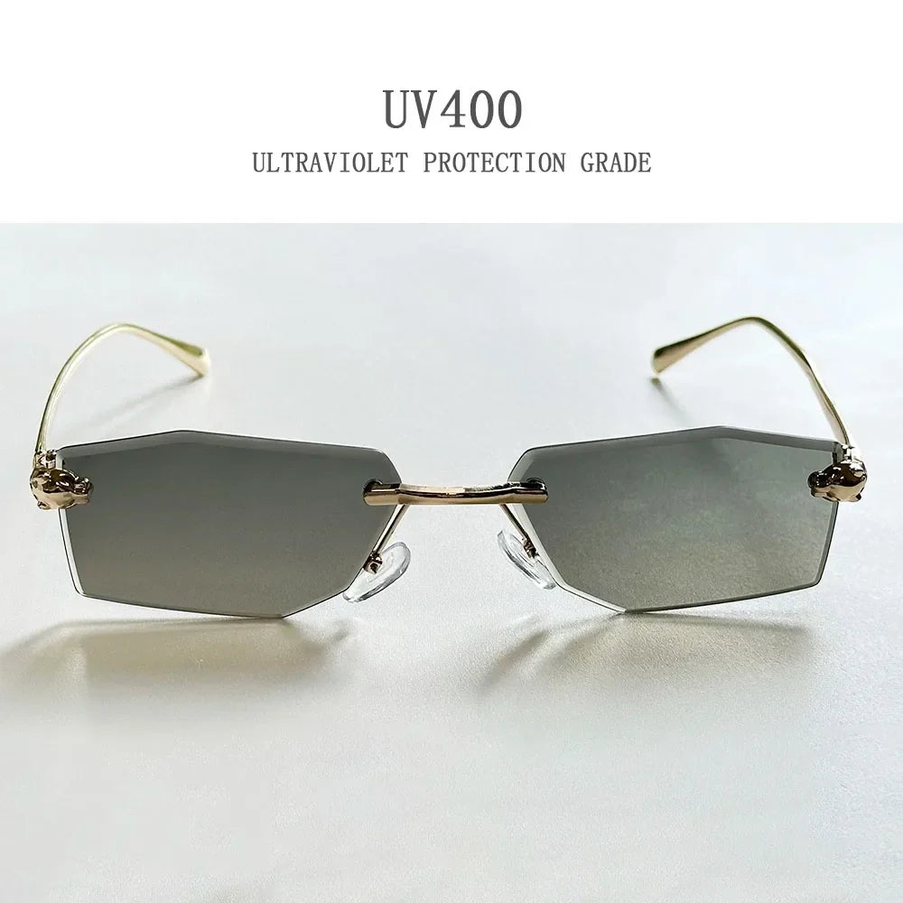 2026 Rimless Sunglasses Women Vintage Luxury Fashion Glasses Shades Dropshipping Luxe Lentes De Sol Mujer Lunette Soleil Femme