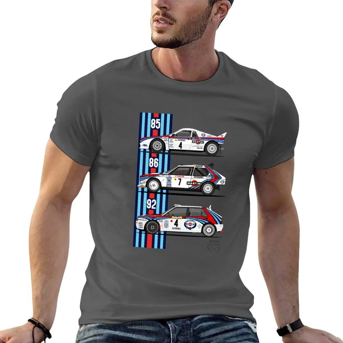 Lancia Martini trio T-shirt summer top graphics mens t shirts pack