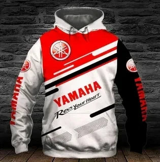 Spring and Autumn Yamaha Racing Team Hoodies Fashion 3D Printing Men's Hoodies Outdoor Sports Clothing Yamaha Motorcycle Hoodies