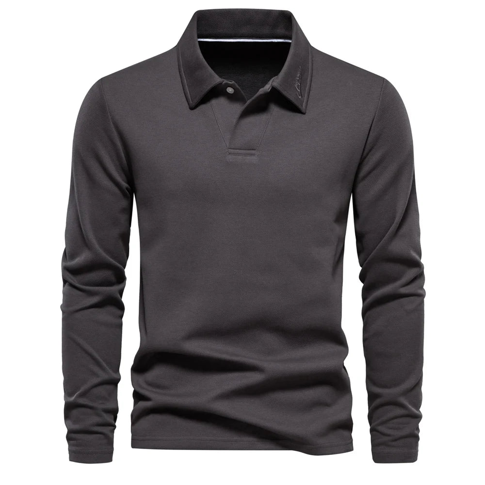 Men's Embroidery Polo Shirt Fashion Turn down Collar Casual Social Luxury Golf Shirt
