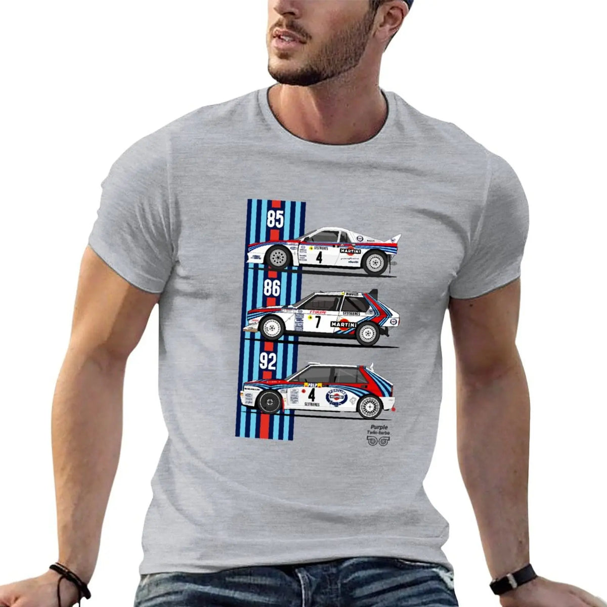 Lancia Martini trio T-shirt summer top graphics mens t shirts pack