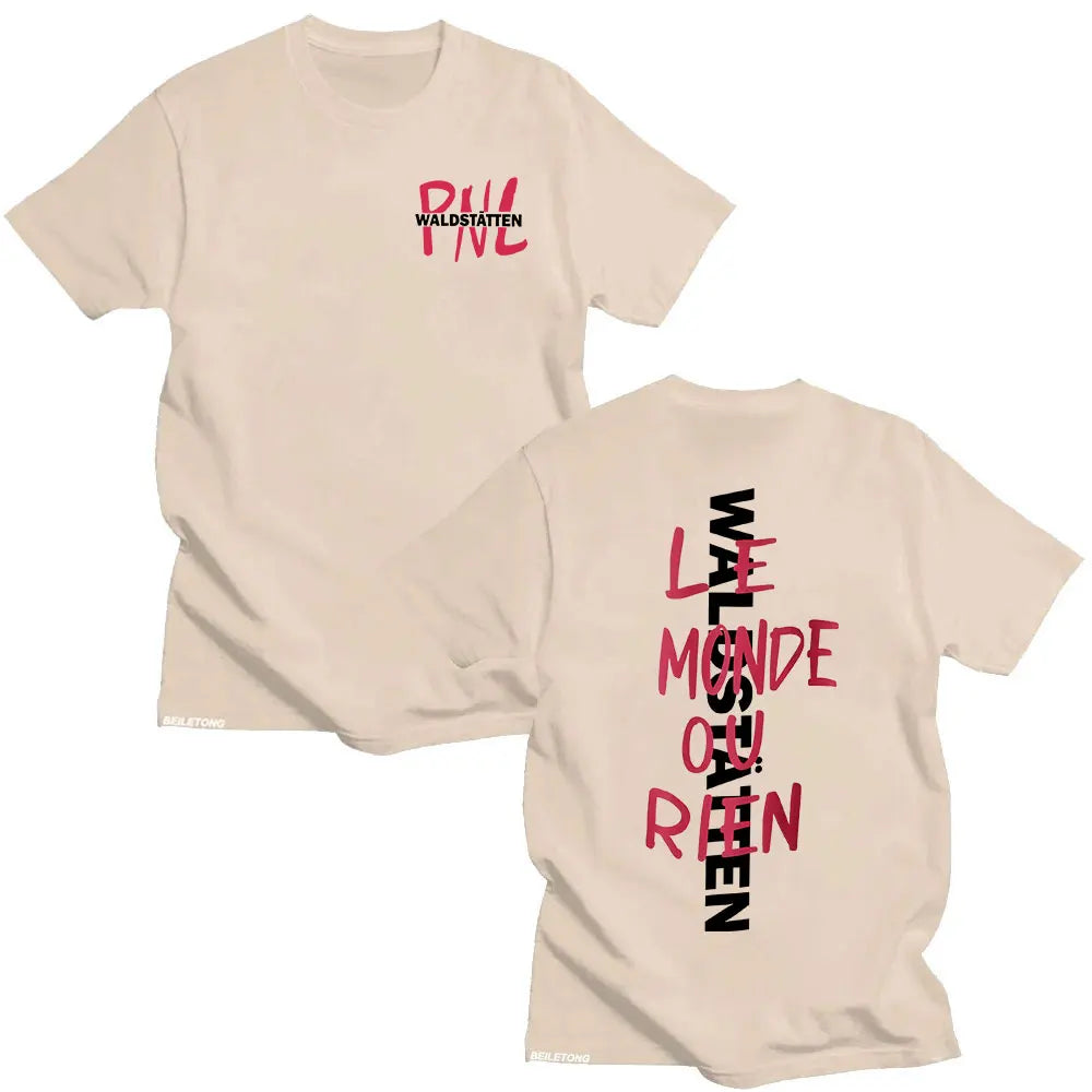 Rapper PNL Que La Famille Le Monde Chico Album T-shirt Men Women Fashion Hip Hop Short Sleeve T-shirts Cotton Casual T Shirt Top