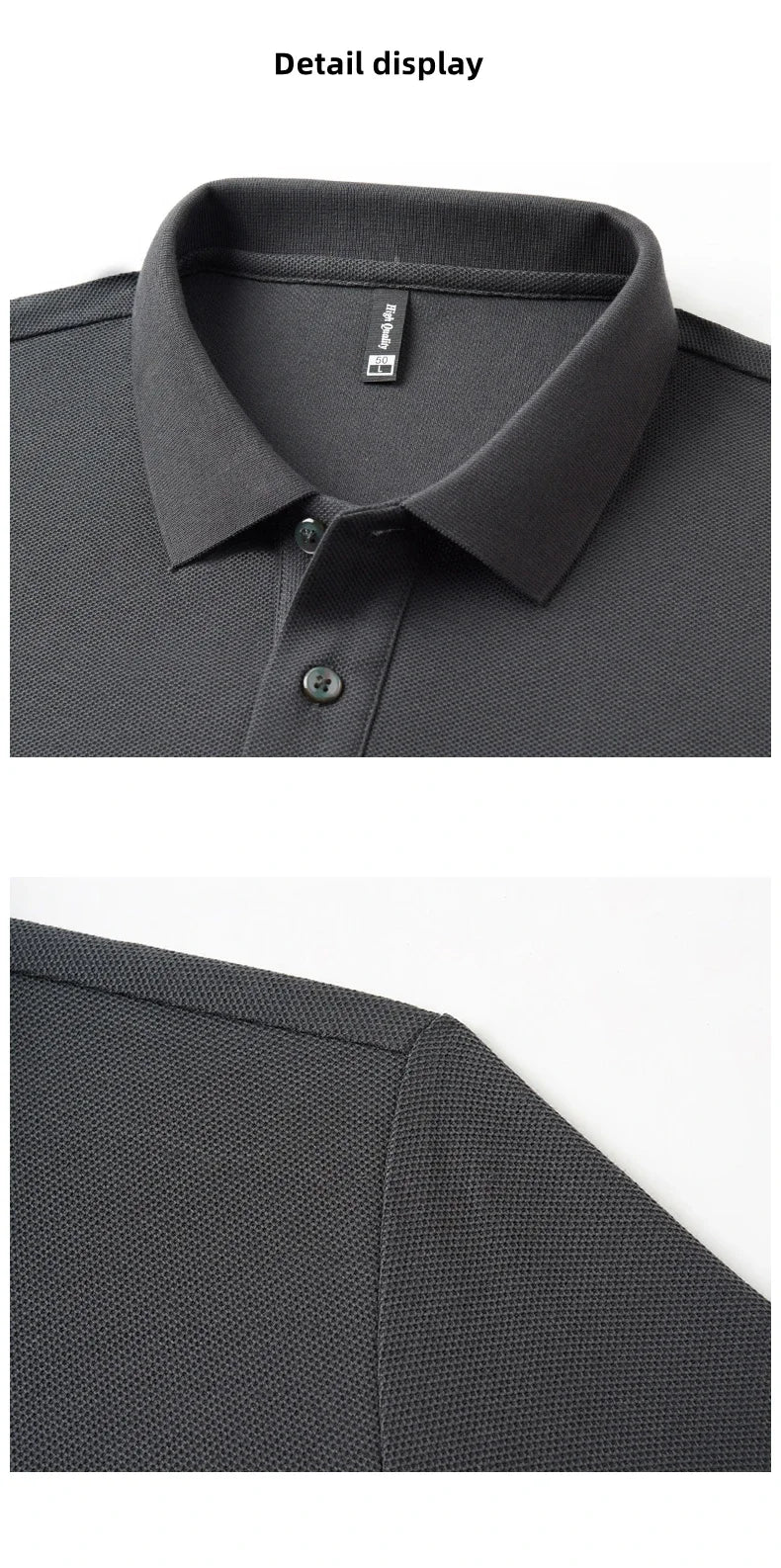 High end 100% cotton men's short sleeve solid color polo shirt light luxury brand embroidered business casual summer New T-shirt