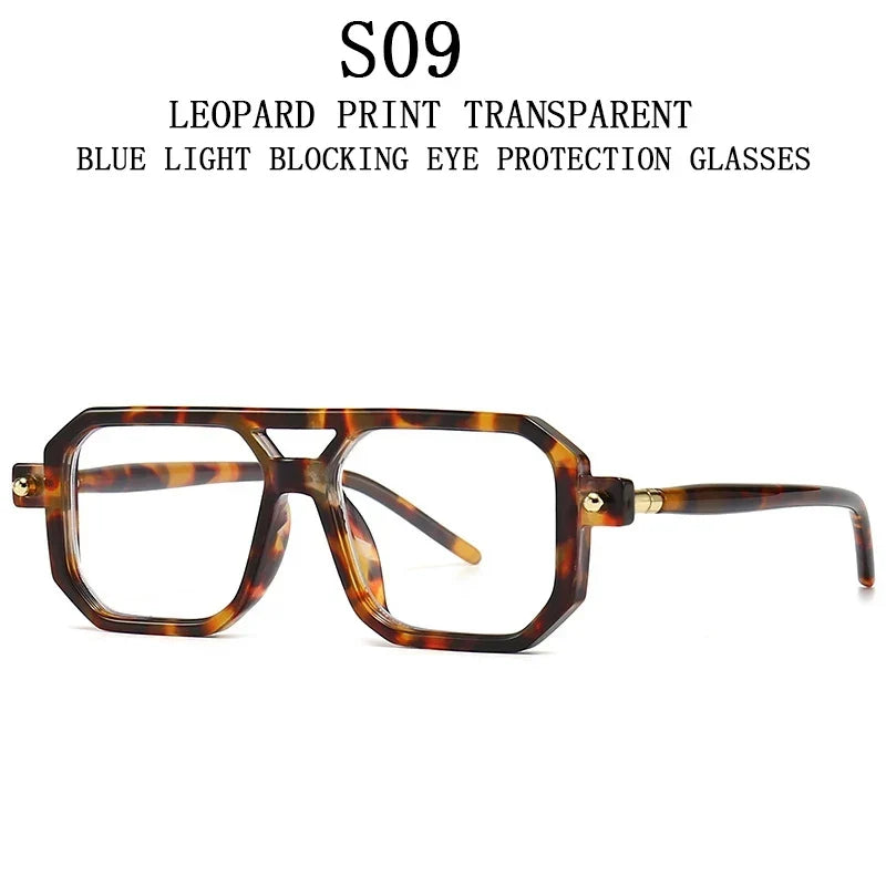 Retro Fashion Glasses Square Sunglasses For Men Blue Light Blocking Shades Sunglasses Women Vintage Vasos Decorativos Oculos Sol